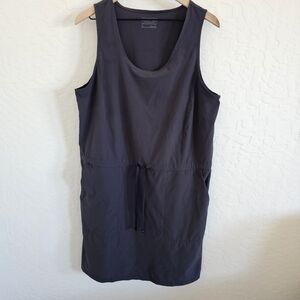 Patagonia Athletic Dress Women's Size L Gray‎ Ink Black Lightweight Cinch Waist